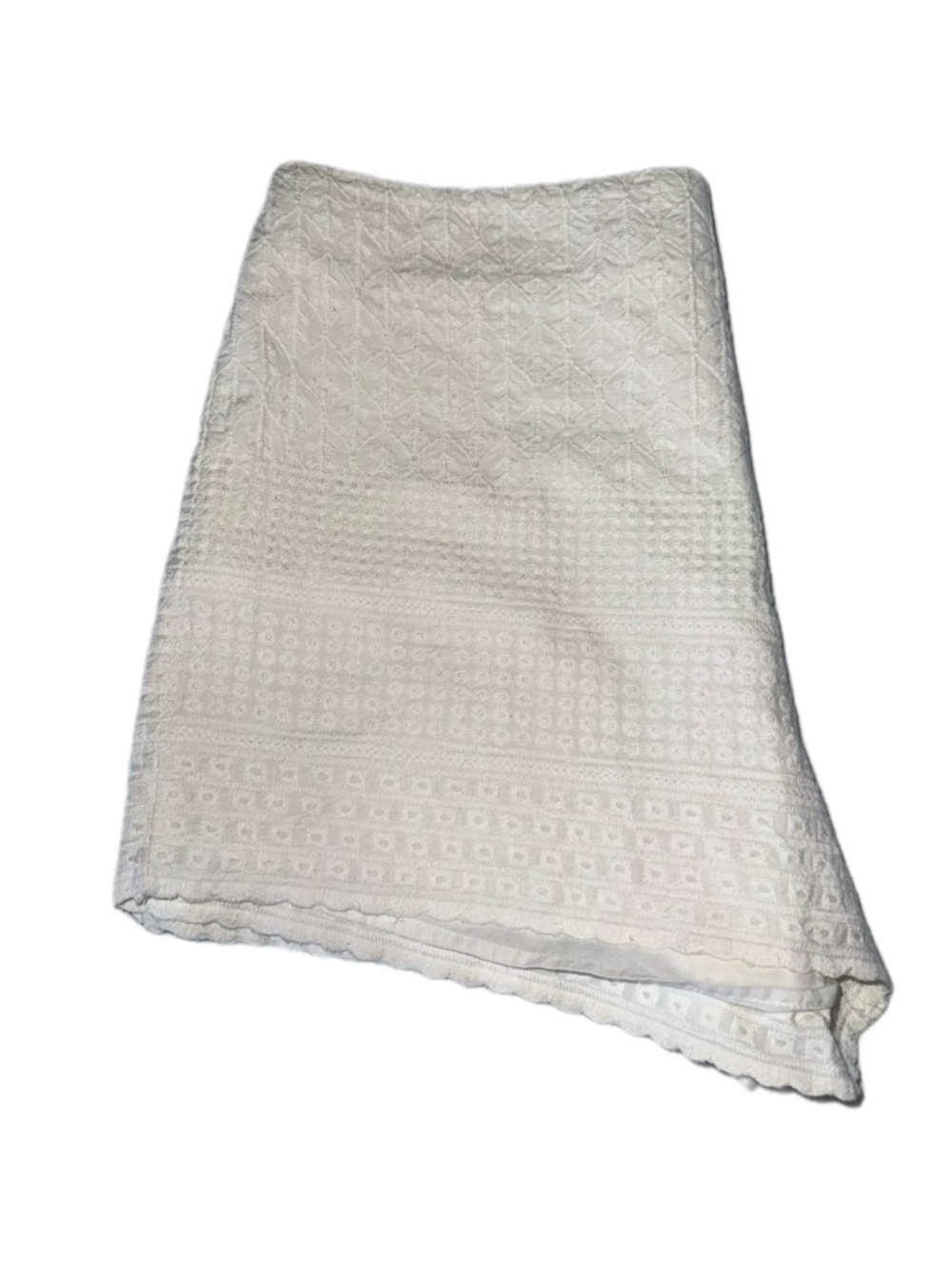 Free People White Embroidered Cotton Shorts Size 12 High Rise Boho Lace Detail - Picture 4 of 9